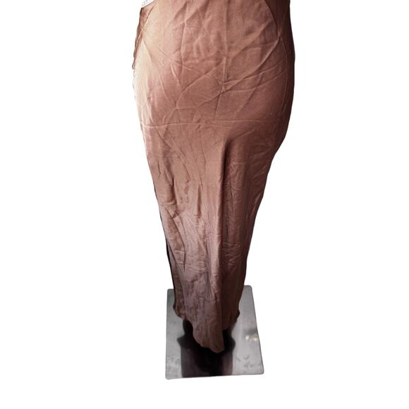 Reformation Poppies Silk Cut-out Maxi Dress Croissant Neutral Size 4 - Picture 8 of 12